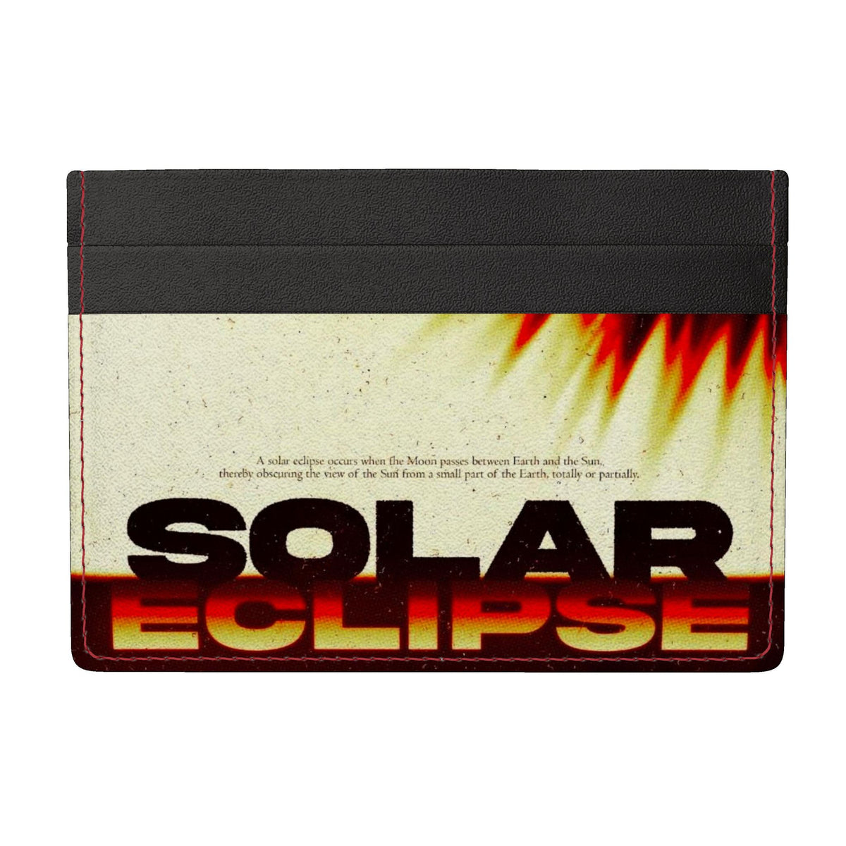 Solar Eclipse Leather Card Holder