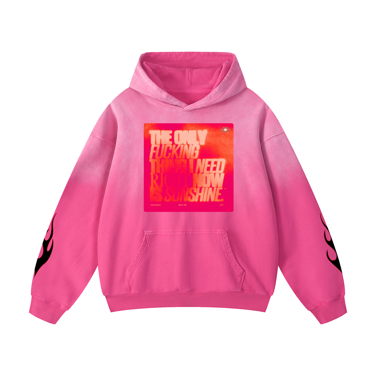 Sunfade Hoodie "Crimson Ash"