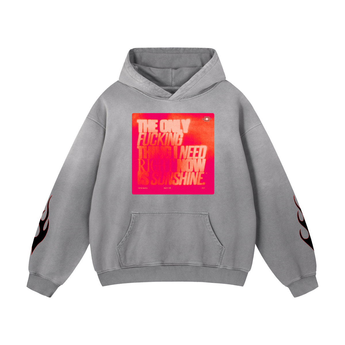 Sunfade Hoodie "Crimson Ash"