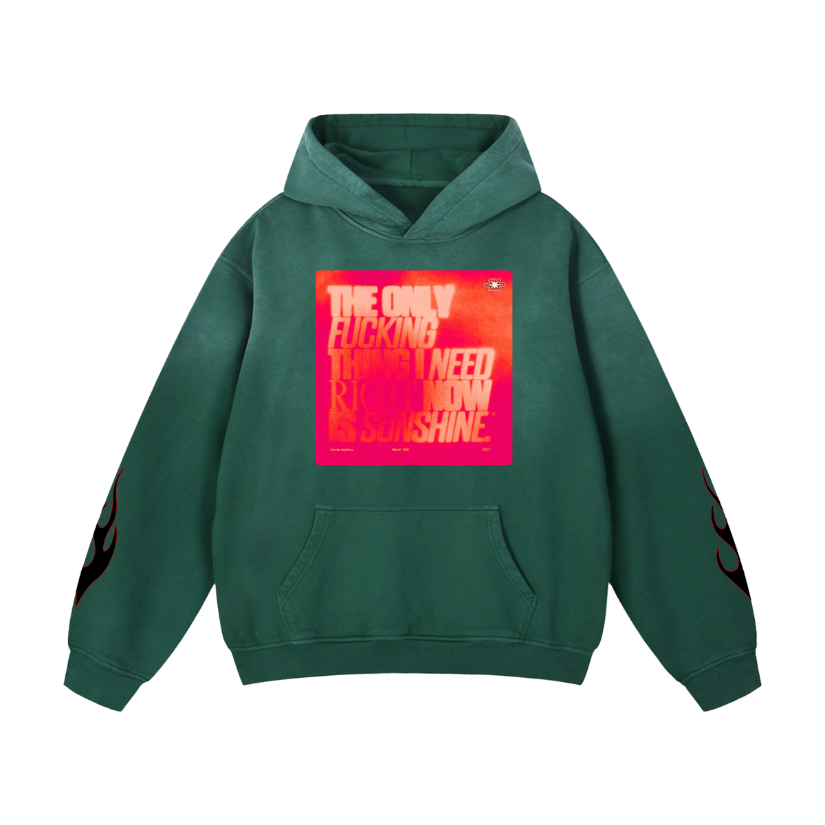 Sunfade Hoodie "Crimson Ash"