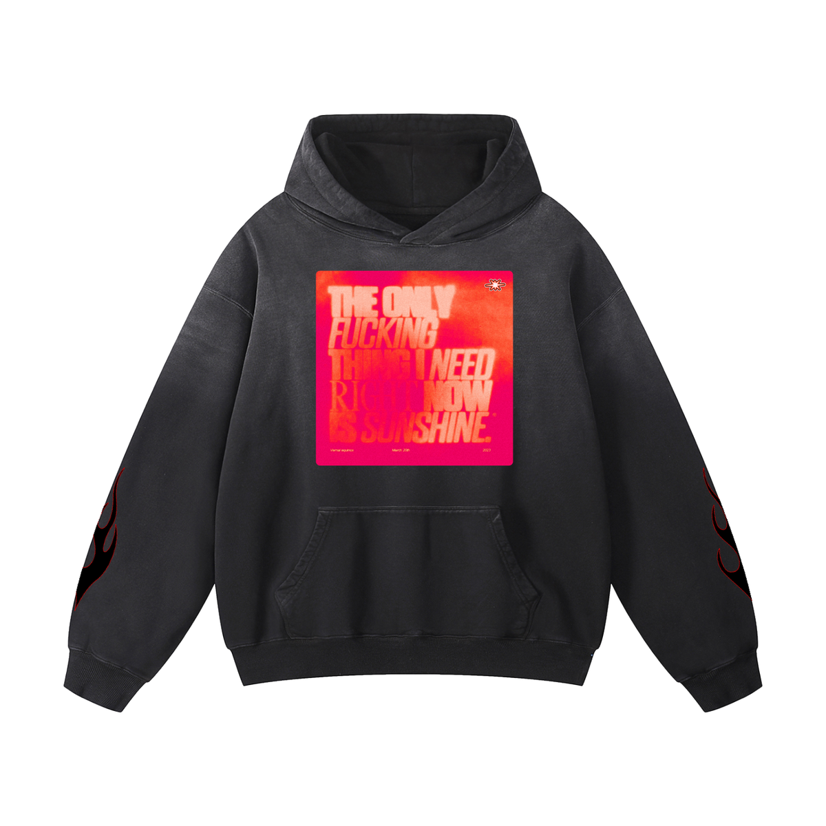 Sunfade Hoodie "Crimson Ash"