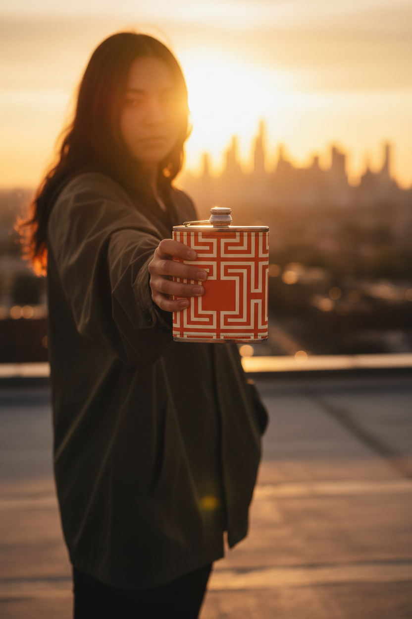 Orange Flask – Rooftop Golden Hour