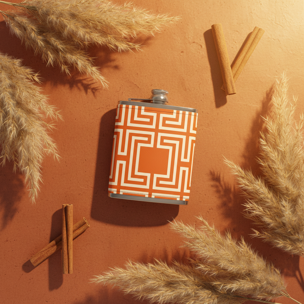 Orange Flask – Terracotta Flat Lay