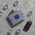 Royal Blue Flask – Concrete Flat Lay