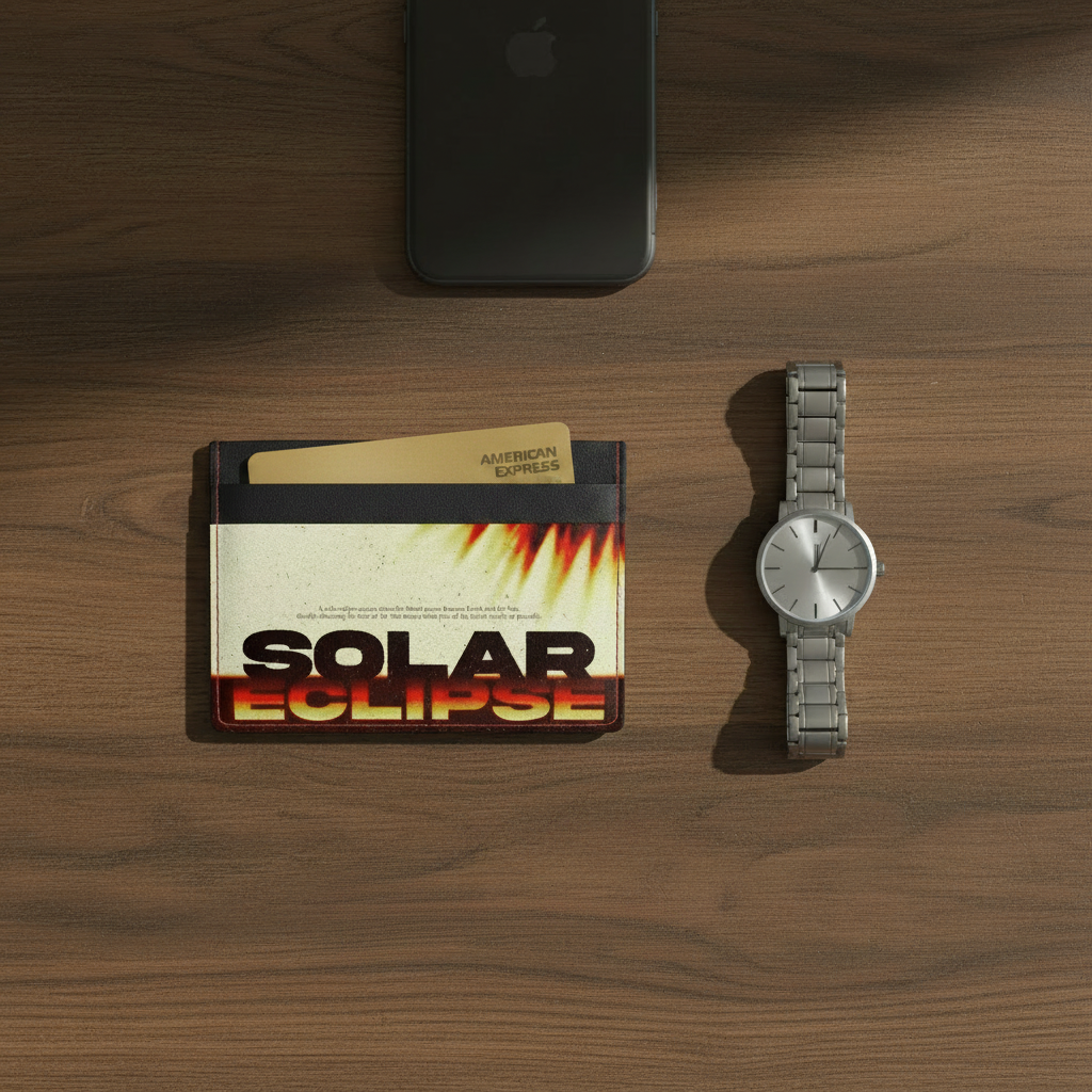 Solar Eclipse Card Holder – Desk EDC with Amex